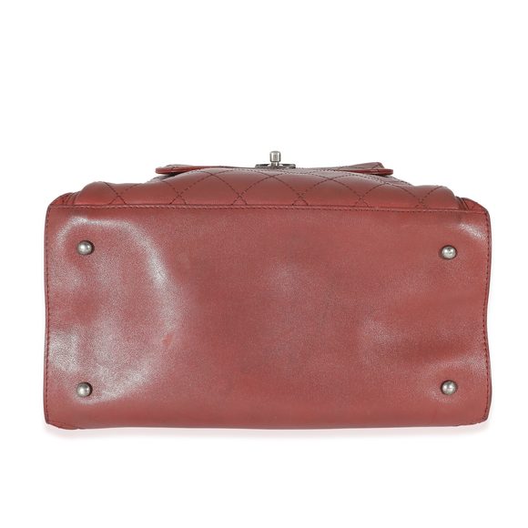 Chanel Burgundy Calfskin Stitched Medium Urban Luxury Drawstring Backpack - Picture 4 of 7